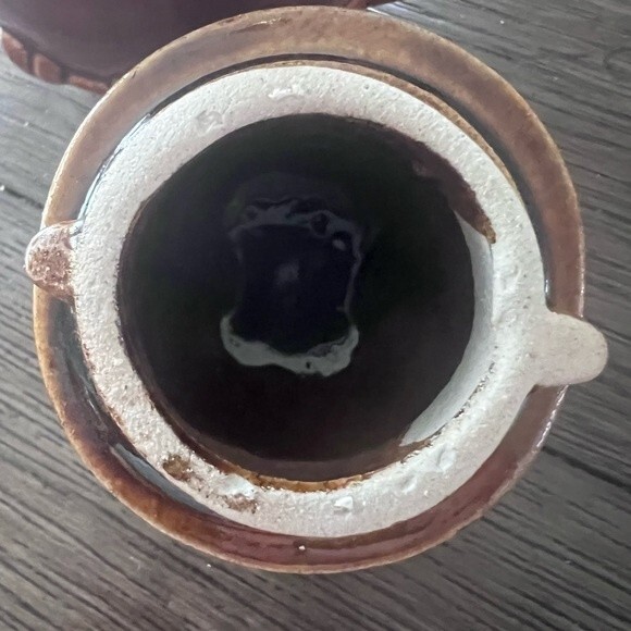 Vintage Boho Owl Teapot Brown Glazed Ceramic 70s Owl 1 Cup w/ Lid 5 3/4" Tall - Picture 11 of 11